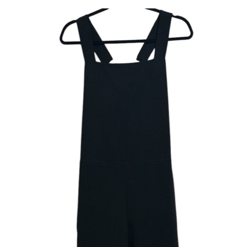The Row Margaret Black Wool Overalls size XS Silk Lining Stretch Silver Hardware - Picture 7 of 16